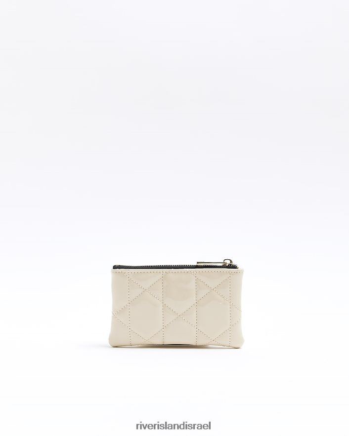 אביזרים River Island נרתיק רוכסן מרופד קרם נשים BDZ4081352