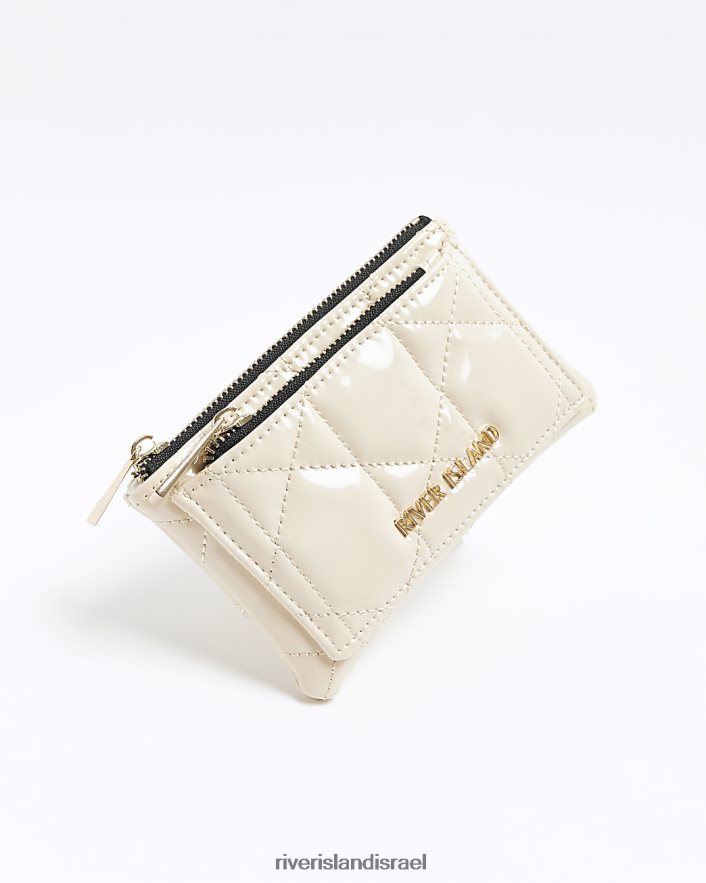 אביזרים River Island נרתיק רוכסן מרופד קרם נשים BDZ4081352