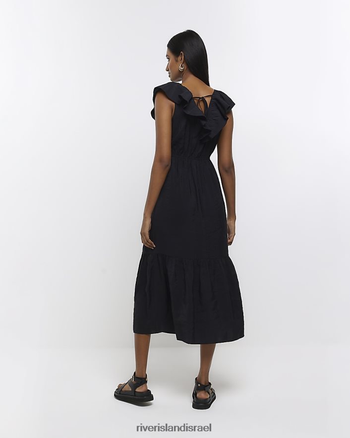 לבוש River Island שמלת מידי נדנדה שָׁחוֹר נשים BDZ4081402