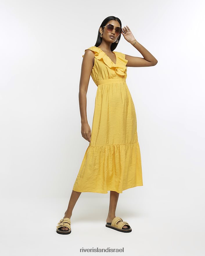 לבוש River Island שמלת מידי נדנדה תפוז נשים BDZ4081404