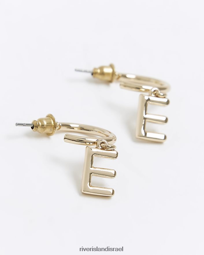 אביזרים River Island עגילי חישוק ראשוניים זהב נשים BDZ4081416