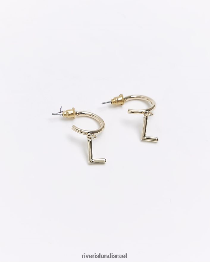 אביזרים River Island עגילי חישוק ראשוניים זהב נשים BDZ4081418