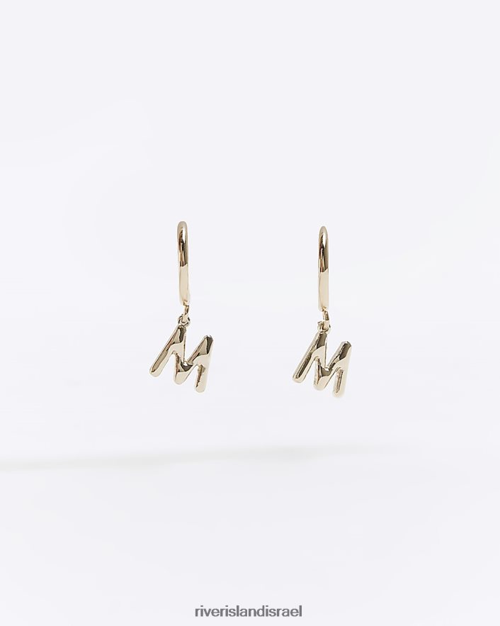 אביזרים River Island מ עגילי חישוק ראשוניים זהב נשים BDZ4081419