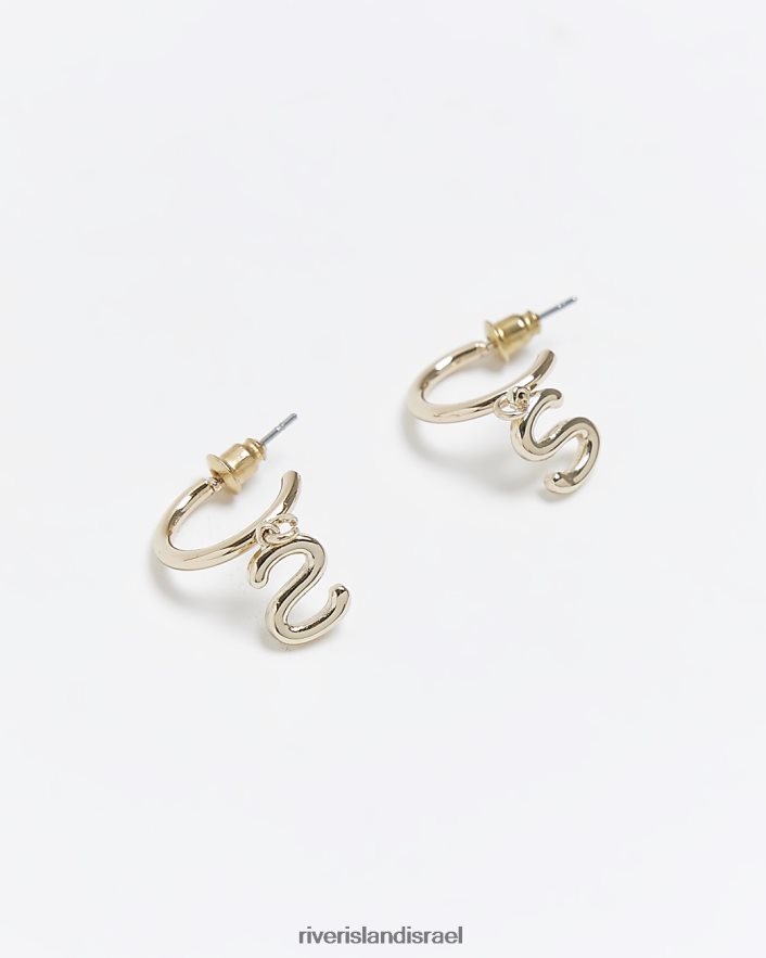 אביזרים River Island עגילי החישוק הראשוניים זהב נשים BDZ4081420