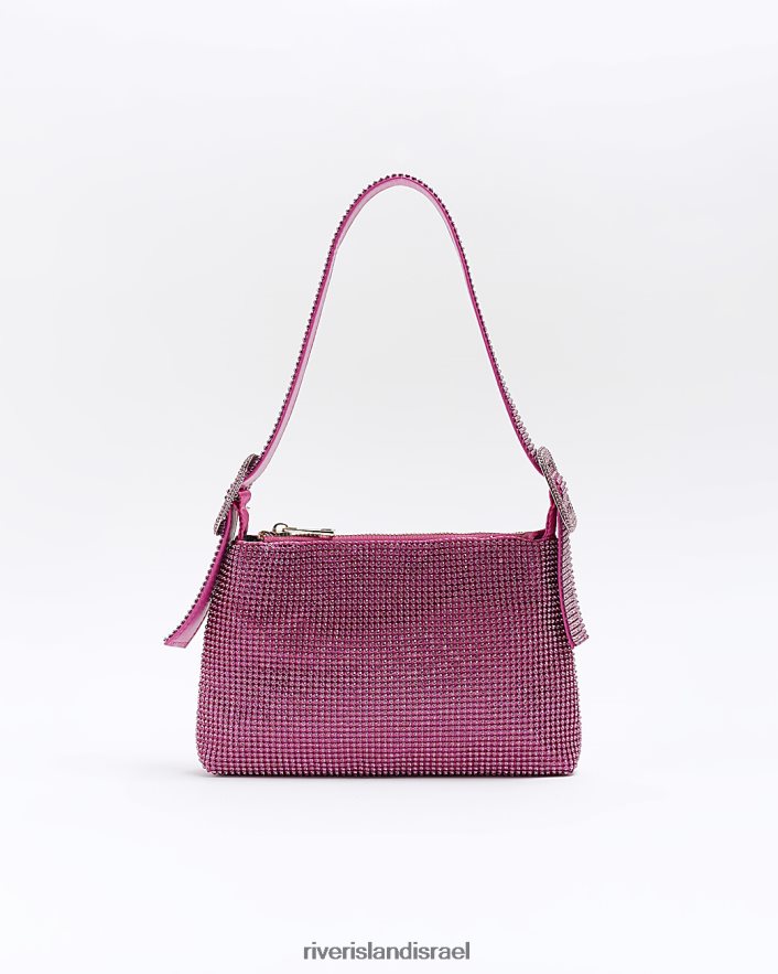 אביזרים River Island תיק כתף עם אבזם מעוטר וָרוֹד נשים BDZ4081424