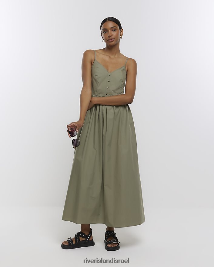 לבוש River Island שמלת מידי סקייטר חָקִי נשים BDZ4081456