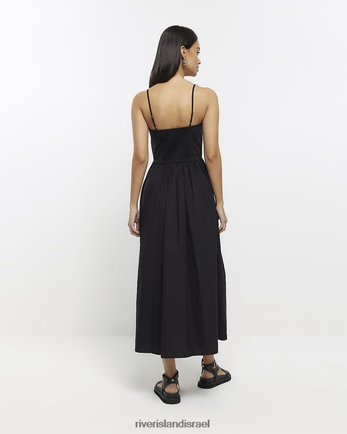 לבוש River Island שמלת מידי סקייטר שָׁחוֹר נשים BDZ4081457