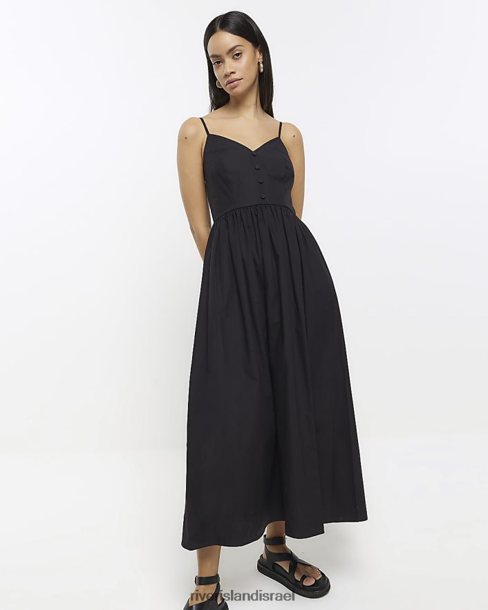לבוש River Island שמלת מידי סקייטר שָׁחוֹר נשים BDZ4081457