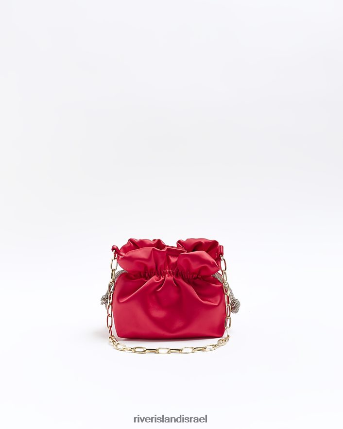 אביזרים River Island תיק שרוך סאטן וָרוֹד נשים BDZ4081485