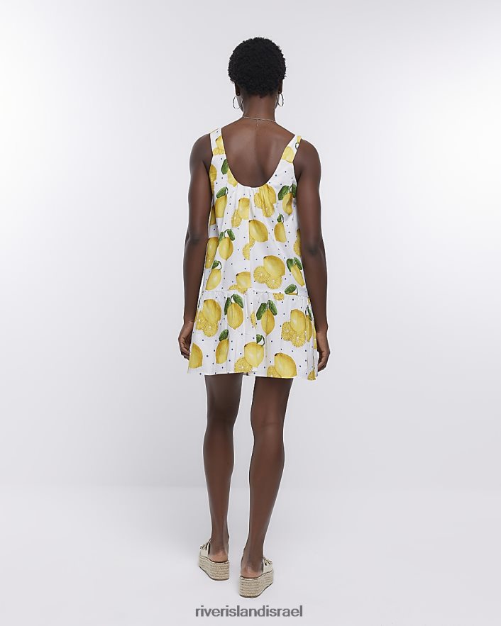 לבוש River Island שמלת מיני נדנדה צהוב נשים BDZ4081570