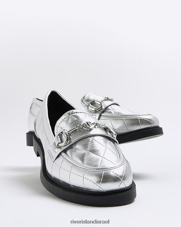 הַנעָלָה River Island נעלי קפיטונאז' מטאליות כסף נשים BDZ4081574