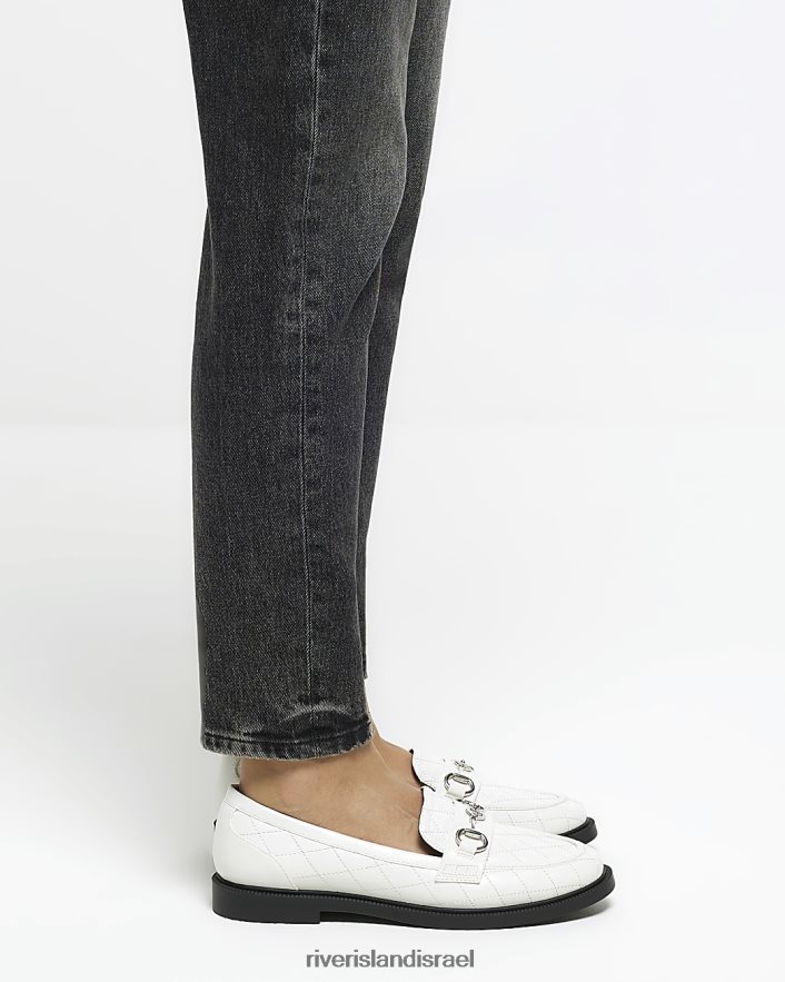 הַנעָלָה River Island נעלי טלאים מרופדות לבן נשים BDZ4081575