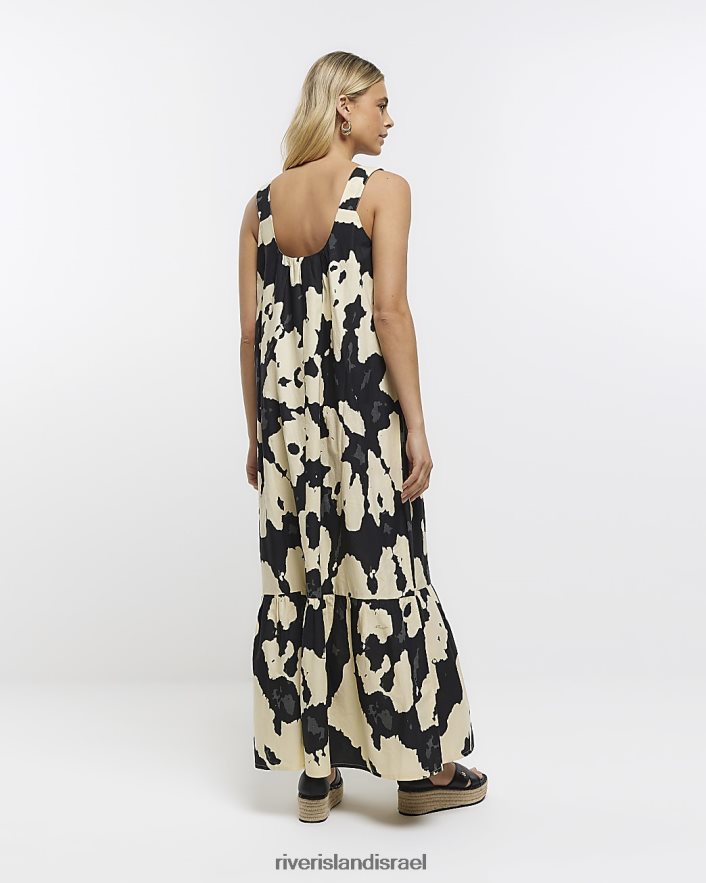 לבוש River Island שמלת מקסי מעונבת שָׁחוֹר נשים BDZ4081576