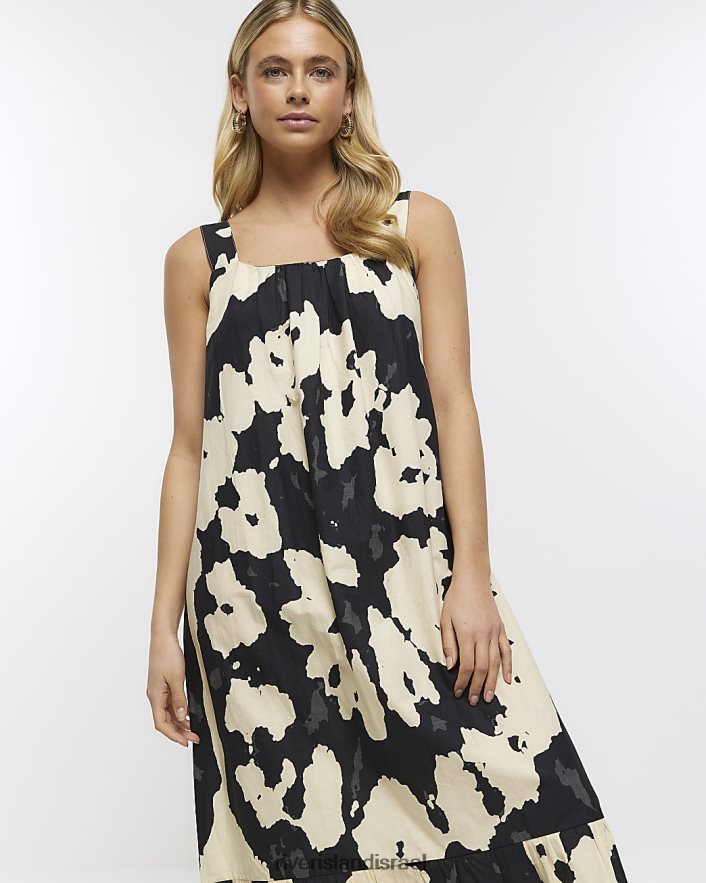 לבוש River Island שמלת מקסי מעונבת שָׁחוֹר נשים BDZ4081576