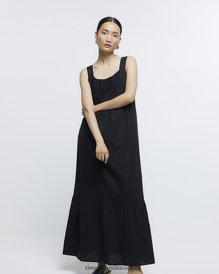 לבוש River Island שמלת מקסי להחליק שָׁחוֹר נשים BDZ4081604