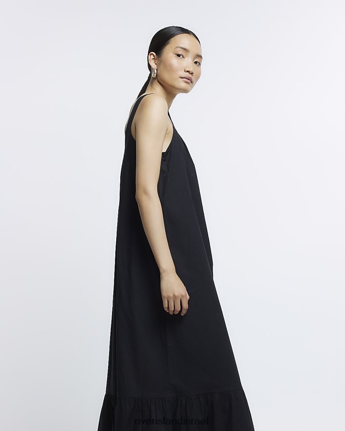 לבוש River Island שמלת מקסי להחליק שָׁחוֹר נשים BDZ4081604