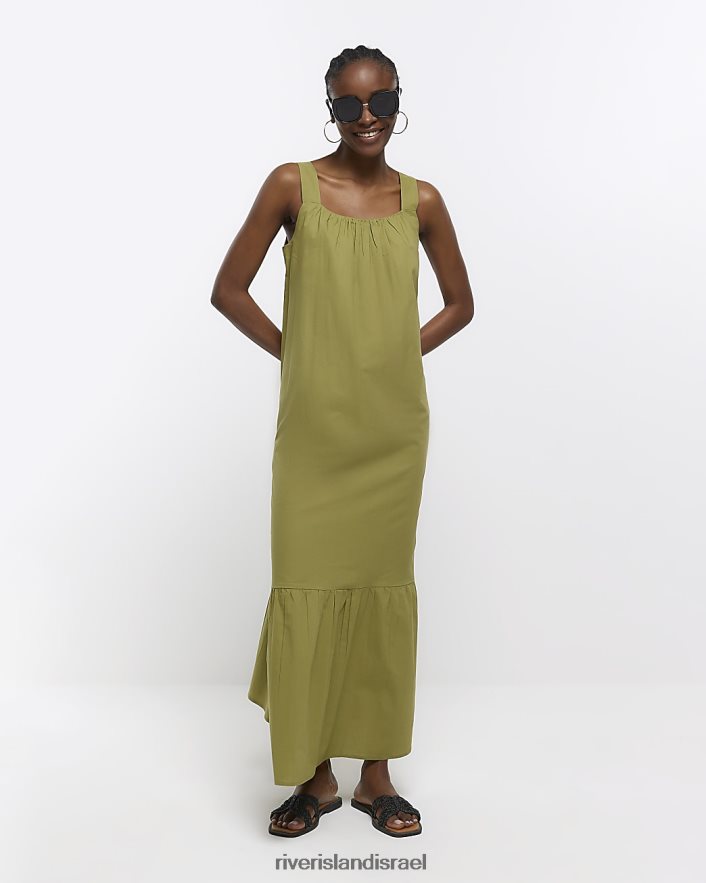 לבוש River Island שמלת מידי חָקִי נשים BDZ4081605