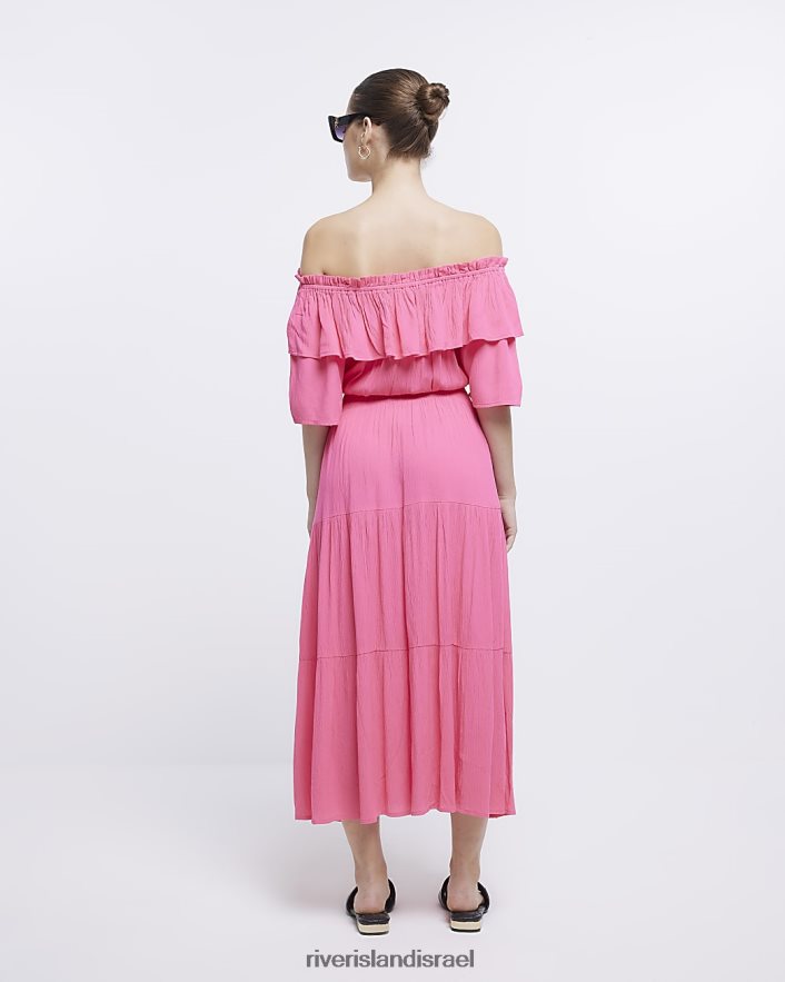 לבוש River Island שמלת מקסי ברדו וָרוֹד נשים BDZ4081608