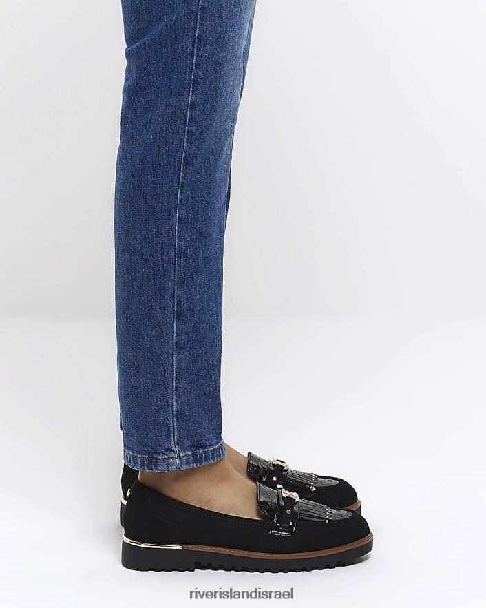 הַנעָלָה River Island כיכרות פירטי ציצית שָׁחוֹר נשים BDZ408161