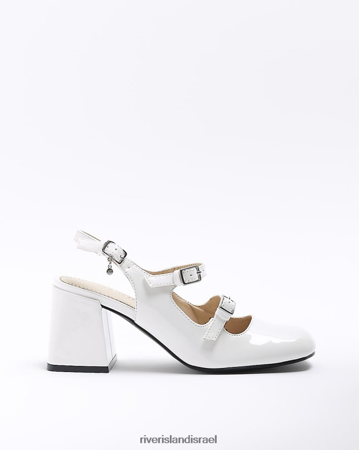 הַנעָלָה River Island נעלי עקב בלוק לבן נשים BDZ4081661