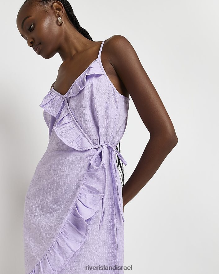 לבוש River Island שמלת מיני גלישת סלסול סָגוֹל נשים BDZ4081711