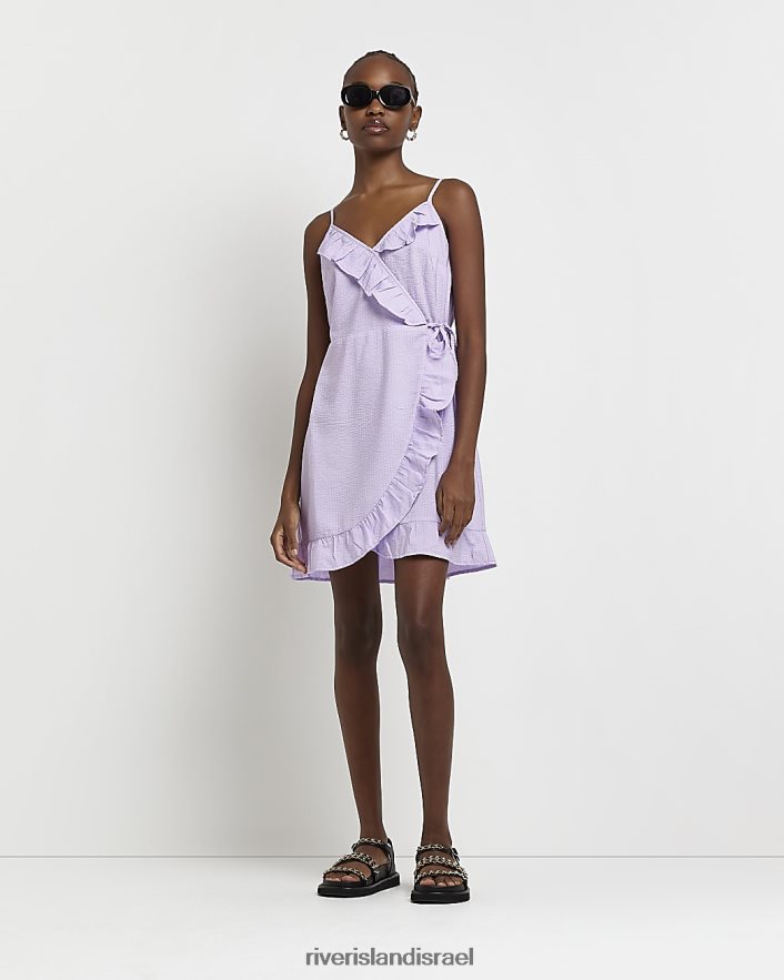 לבוש River Island שמלת מיני גלישת סלסול סָגוֹל נשים BDZ4081711