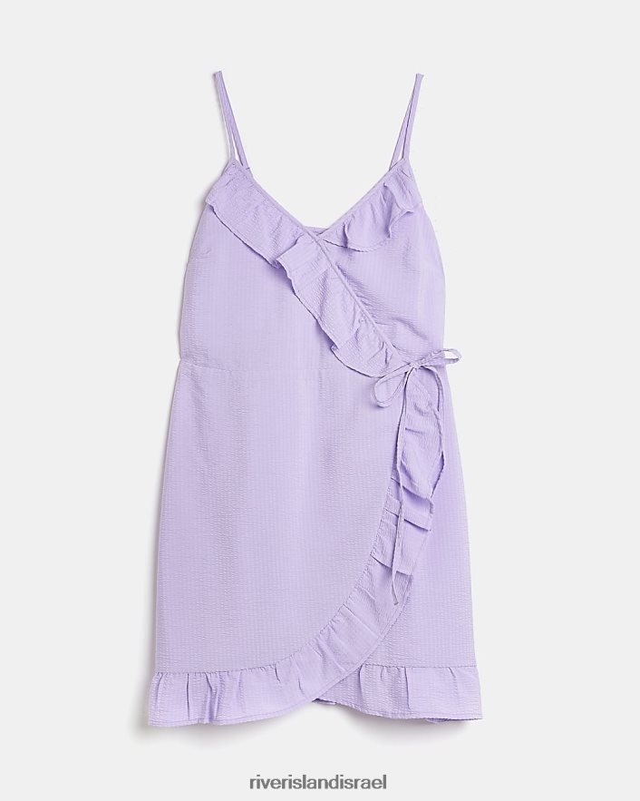 לבוש River Island שמלת מיני גלישת סלסול סָגוֹל נשים BDZ4081711