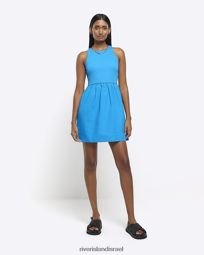 לבוש River Island שמלת מיני נדנדה ללא שרוולים כְּחוֹל נשים BDZ4081764