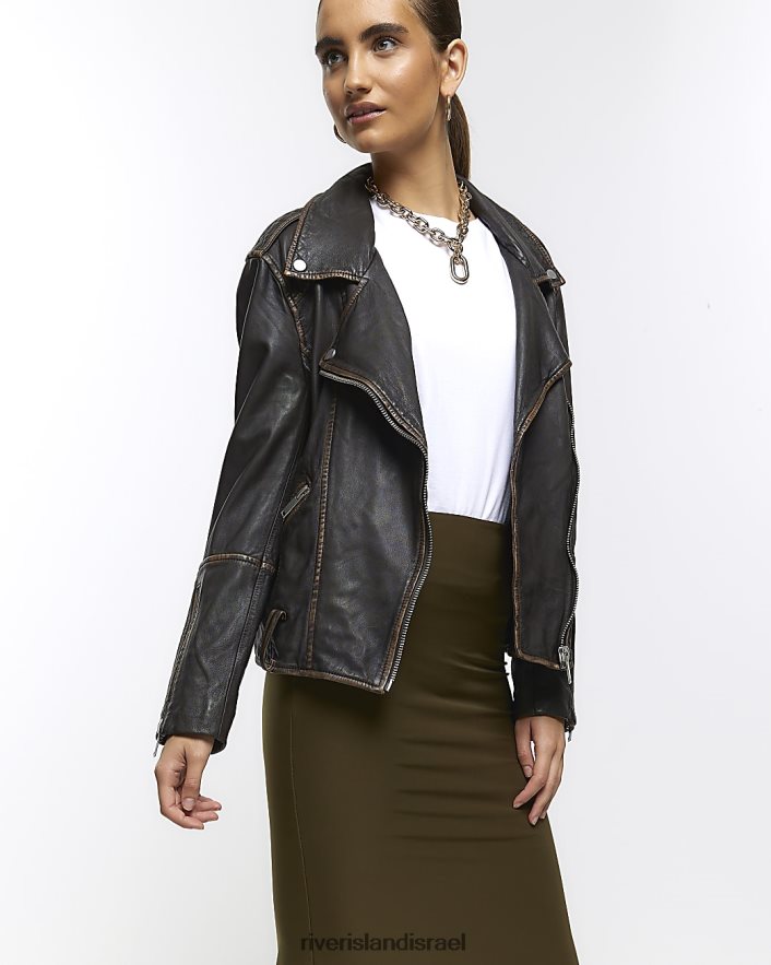 לבוש River Island חצאית מקסי בת ים חָקִי נשים BDZ408178