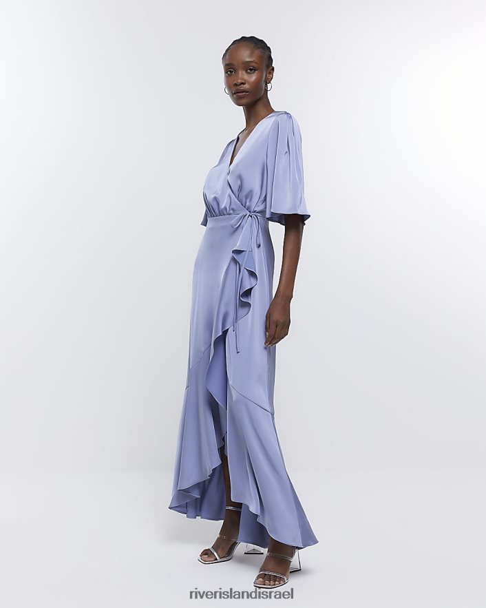 לבוש River Island שמלת מקסי מעטפת של שושבינה כְּחוֹל נשים BDZ4081808