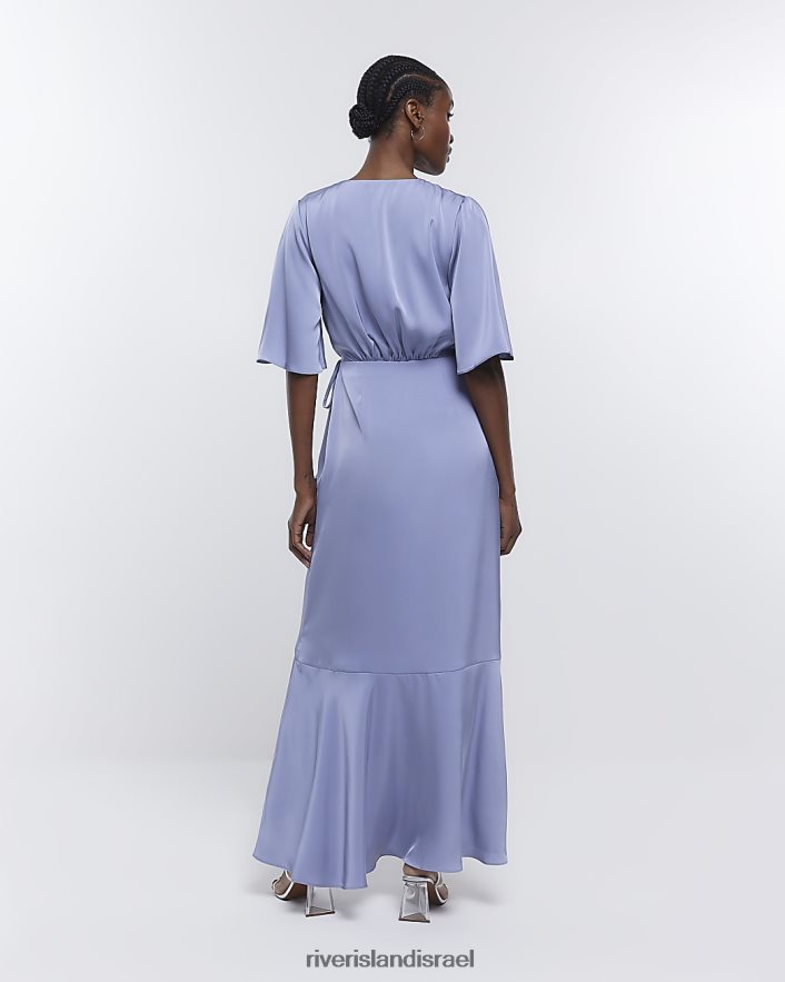 לבוש River Island שמלת מקסי מעטפת של שושבינה כְּחוֹל נשים BDZ4081808