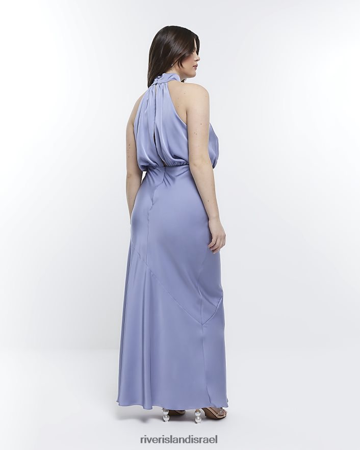 לבוש River Island שמלת מקסי שושבינה כְּחוֹל נשים BDZ4081812