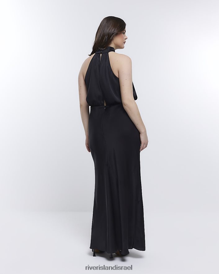 לבוש River Island שמלת מקסי שושבינה שָׁחוֹר נשים BDZ4081813