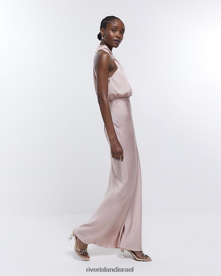 לבוש River Island שמלת מקסי שושבינה וָרוֹד נשים BDZ4081817