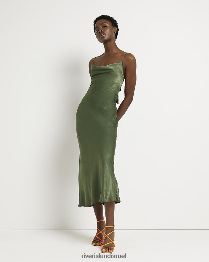 לבוש River Island שמלת מידי סאטן חָקִי נשים BDZ4081834