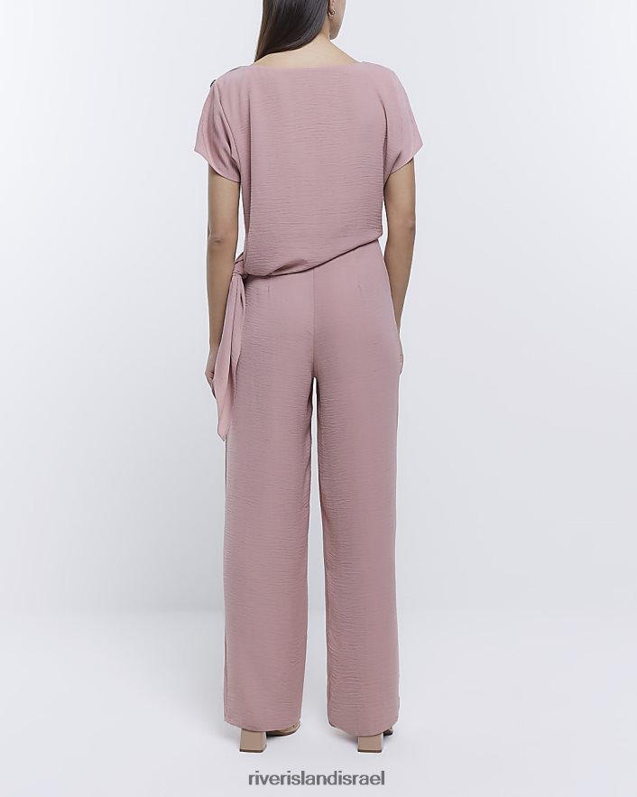 לבוש River Island סרבל עוטף כפתורים וָרוֹד נשים BDZ4081859