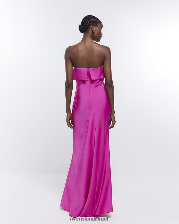 לבוש River Island שמלת מקסי בנד שושבינה וָרוֹד נשים BDZ4081872