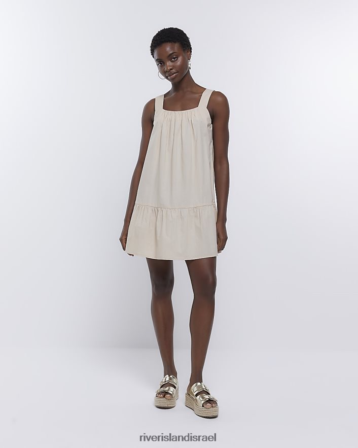 לבוש River Island שמלת מיני סלסול אֶבֶן נשים BDZ4081894
