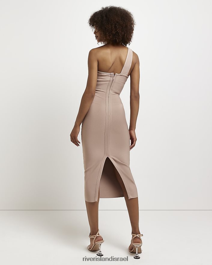 לבוש River Island שמלת מידי כתף אחת אֶבֶן נשים BDZ4081931