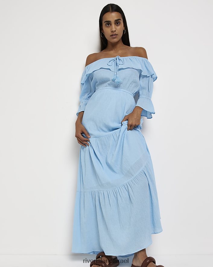 לבוש River Island שמלת מקסי ברדו כְּחוֹל נשים BDZ4081943