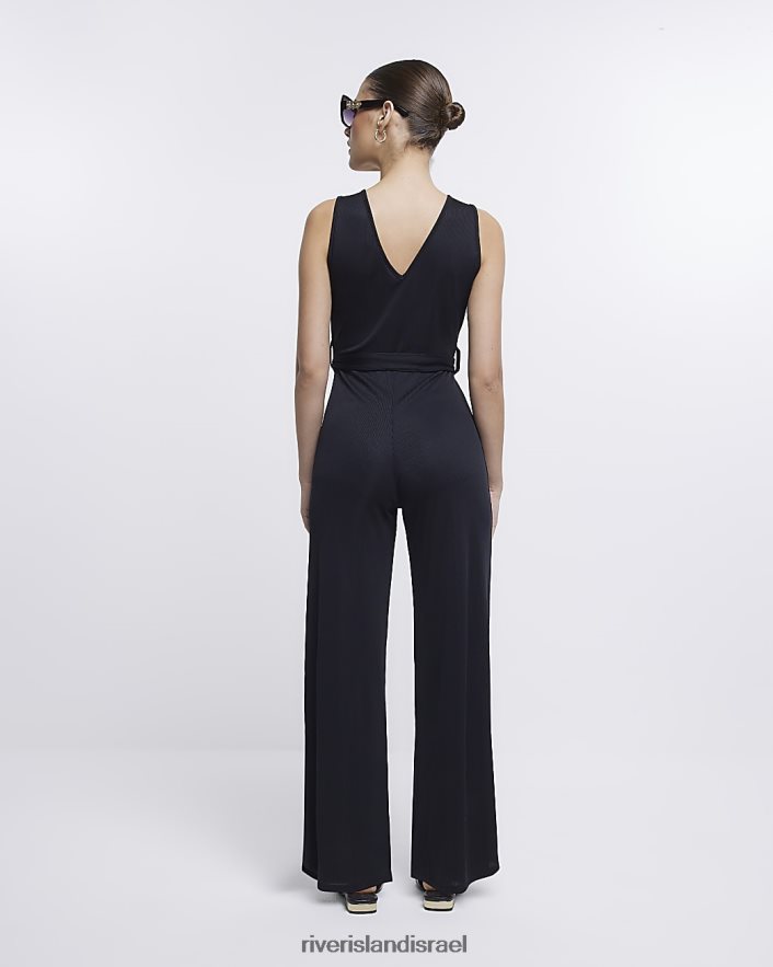 לבוש River Island סרבל חגורה שָׁחוֹר נשים BDZ4081971