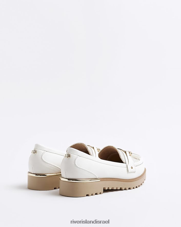 הַנעָלָה River Island כיכרות פירטי ציצית קרם נשים BDZ4081991