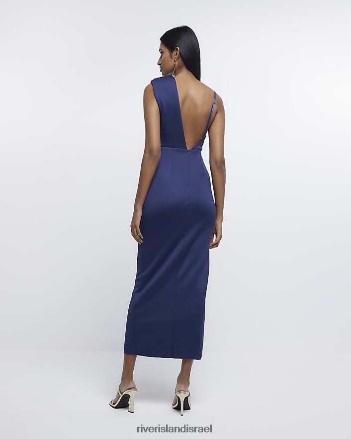 לבוש River Island שמלת מקסי כתף אחת חיל הים נשים BDZ4082028