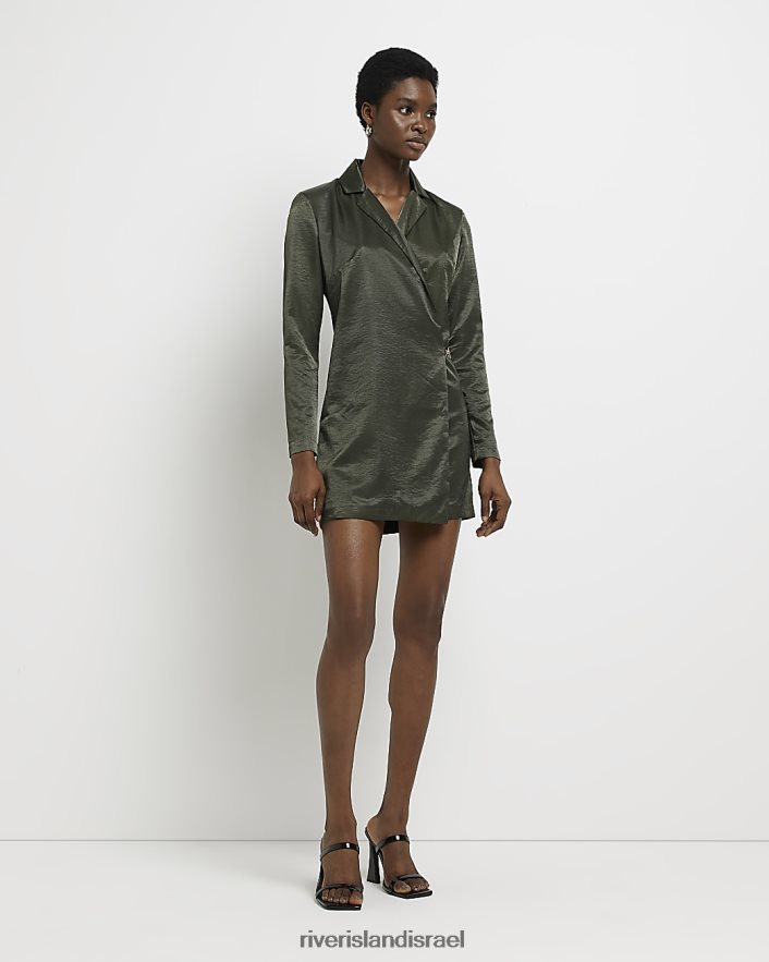 לבוש River Island שמלת בלייזר מיני סאטן חָקִי נשים BDZ4082041