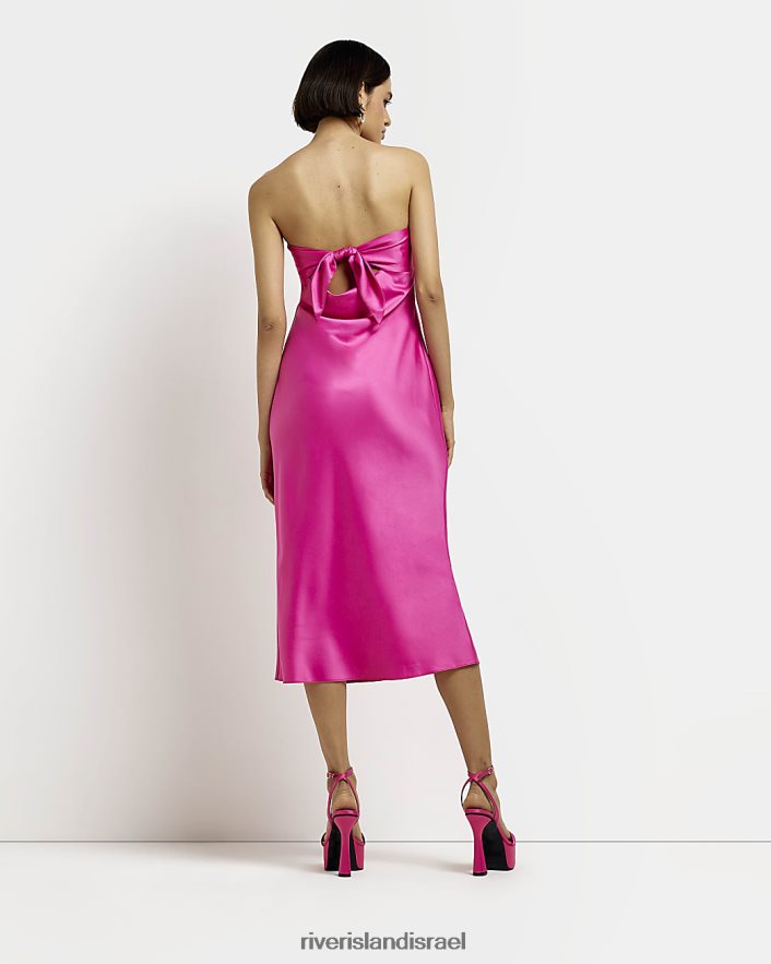 לבוש River Island שמלת מידי בנד סאטן וָרוֹד נשים BDZ4082068