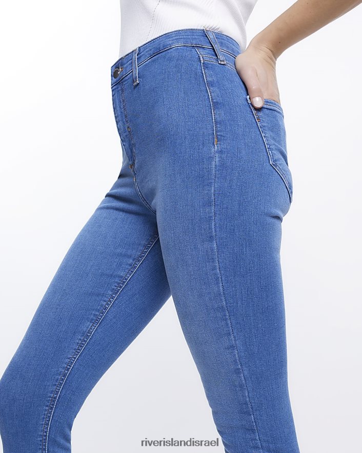 לבוש River Island אניג'ינג בגזרה גבוהה כְּחוֹל נשים BDZ4082076