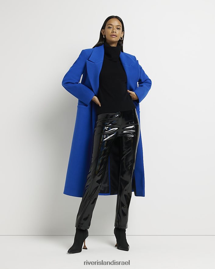 לבוש River Island מגשר עם צווארון קשמיר שָׁחוֹר נשים BDZ4082081