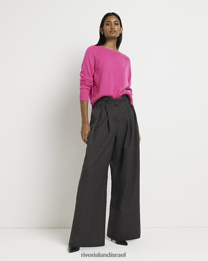 לבוש River Island מגשר קשמיר עם שרוולים ארוכים וָרוֹד נשים BDZ4082093