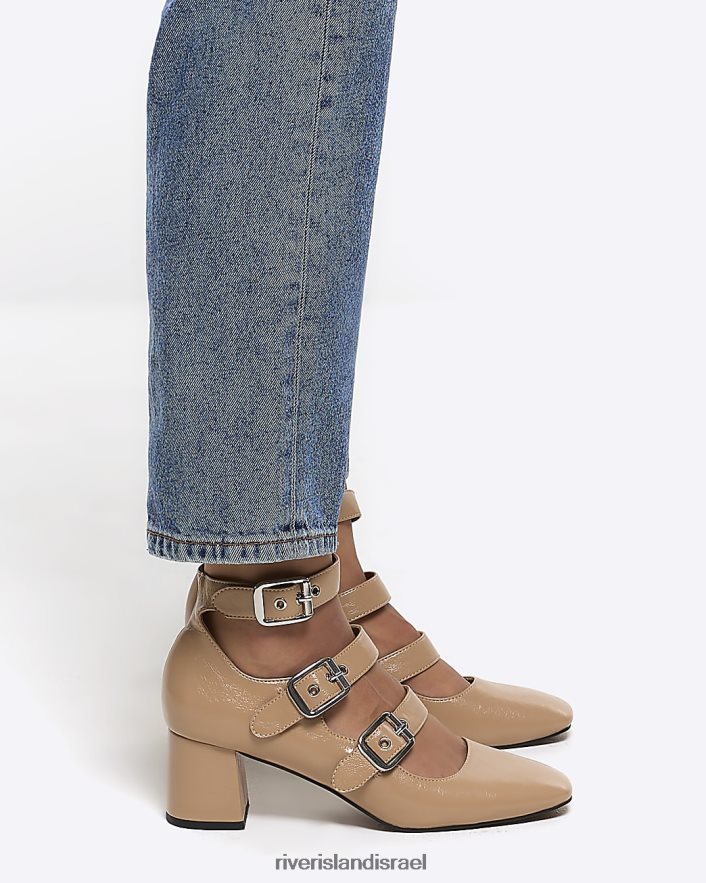 הַנעָלָה River Island נעלי עקב אבזם בז' נשים BDZ408209