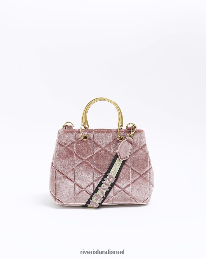 אביזרים River Island תיק קטיפה מרופד וָרוֹד נשים BDZ408212